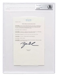 President George W. Bush Rare Signed 5" x 7" Historic Ground Zero Speech (Beckett/BAS Encapsulated)