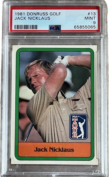 1981 Donruss #13 Jack Nicklaus Rookie Card - PSA 9