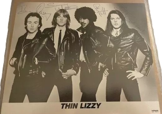 Thin Lizzy Vintage Group Signed 8" x 10" Promotional Photograph w/ All Four Members! (Third Party Guaranteed)