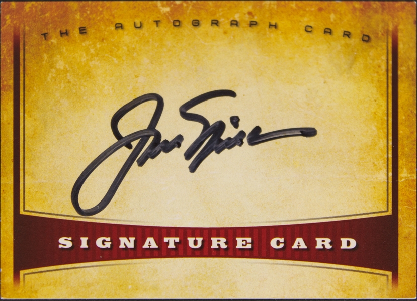 Jack Nicklaus Near-Mint Signed 2.5" x 3.5" Signature Card (Third Party Guaranteed)