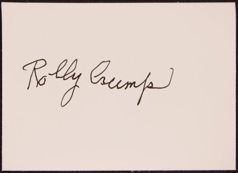 Disney: Rolly Crump Near-Mint Signed 2.5" x 3.5" Signature Card (Third Party Guaranteed)