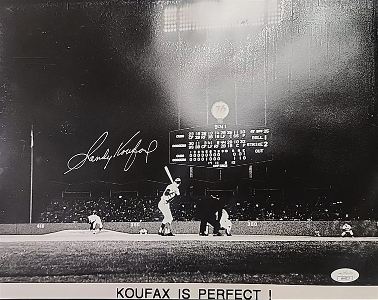 Sandy Koufax Signed Perfect Game 11" x 14" Dodgers Photograph (JSA)