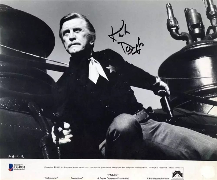 Kirk Douglas Signed 8" x 10" Original "Posse" Lobby Card (Beckett/BAS)