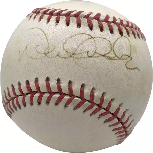 Derek Jeter Pre-Rookie Signed OAL Bobby Brown Baseball (JSA)