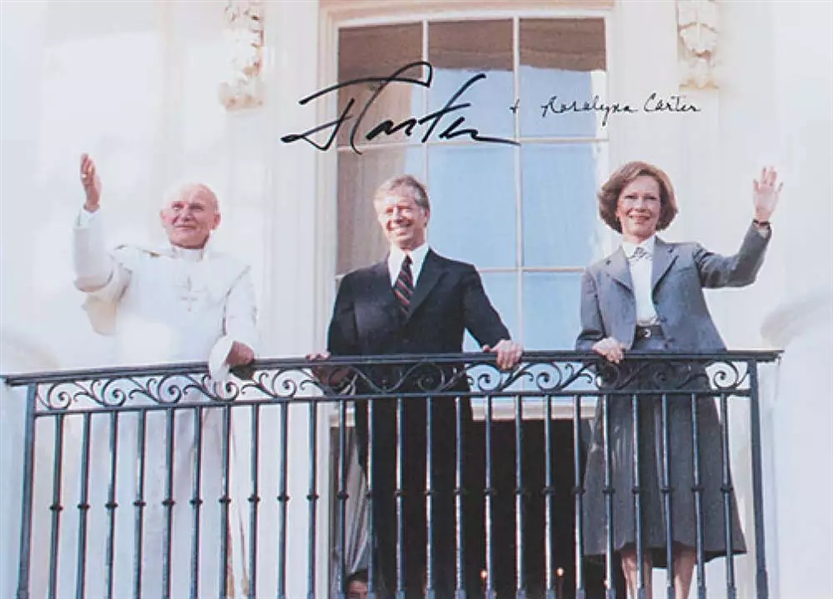 President Jimmy & Rosalynn Carter Dual Signed White House 8" x 10" Photograph (Beckett/BAS)