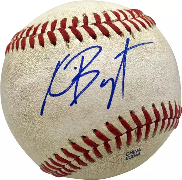 Kris Bryant Signed & Game Used Pre Rookie Southern League Baseball (JSA)