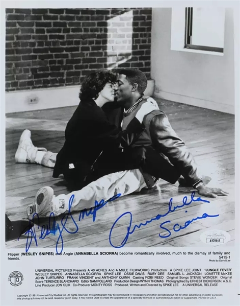 Wesley Snipes & Annabella Sciorra Dual Signed "Jungle Fever" Promotional 8" x 10" Photograph (JSA)