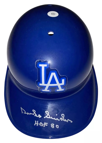 Duke Snider Signed LA Dodgers Full Size Batting Helmet (PSA/DNA)