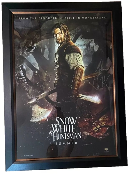 Chris Hemsworth Signed 27" x 40" Original Snow White The Huntsman Movie Poster (Celebrity Authentics & Third Party Guaranteed) 