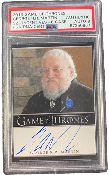 2013 HBO Game Thrones S2 George R.R. Martin Incentives Autograph (PSA 9 Auto)