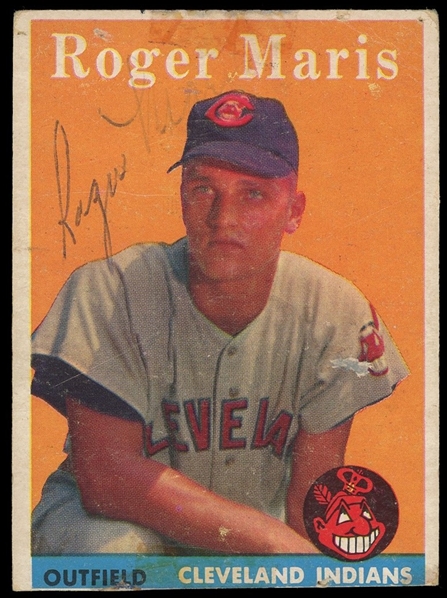 1958 Topps #47 Roger Maris Vintage Rookie-Era Signed Rookie Card (JSA)