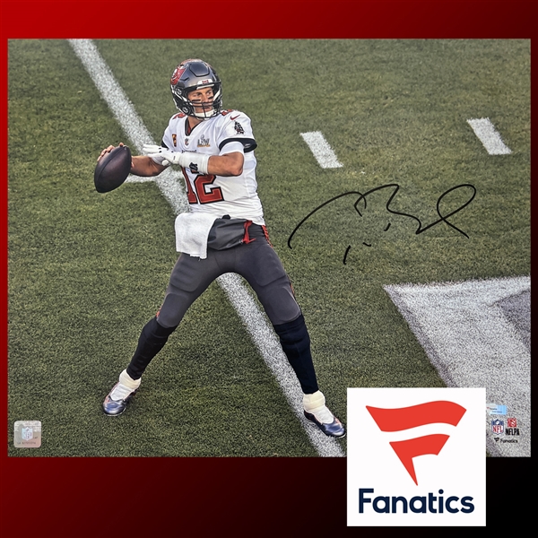 Tom Brady Impressive Signed 16" x 20" Color Photo with Tampa Bay Buccaneers (Fanatics LOA)