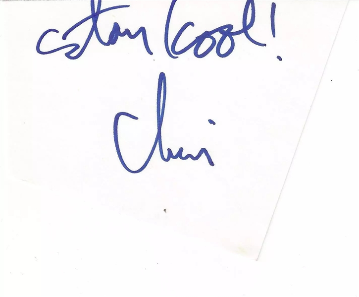 Chris Farley Signed Index Card (JSA)