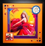 Taylor Swift and Peter Max Signed & Framed Lithograph and CD Display (JSA & ACOA)