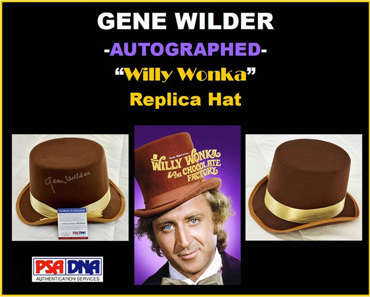 RARE Gene Wilder Signed "Willie Wonka" Top Hat (PSA/DNA)