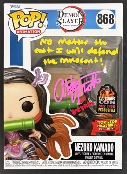 Abby Trott Signed Demon Slayer Funko Pop! #868 (JSA Witnessed)