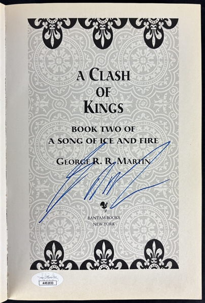 George R.R. Martin Signed "A Clash of Kings" Paperback Book (JSA)