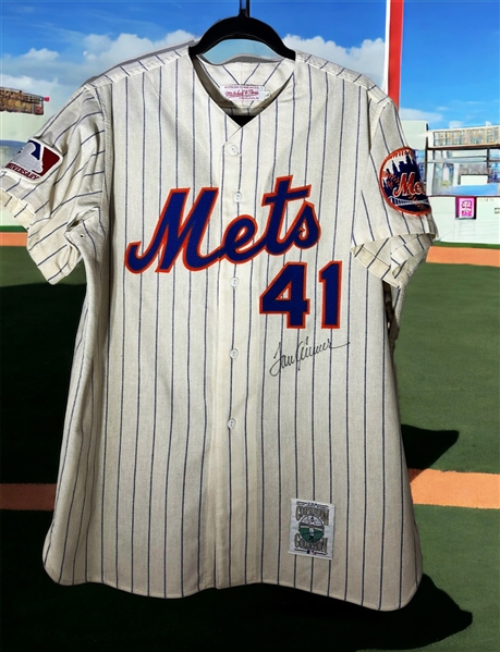 Tom Seaver Signed 1969 Mitchell & Ness NY Mets Jersey (Third Party Guaranteed)