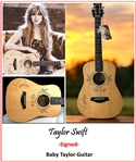 Taylor Swift RARE Baby Taylor SIGNED Guitar!  (JSA & Beckett/BAS)