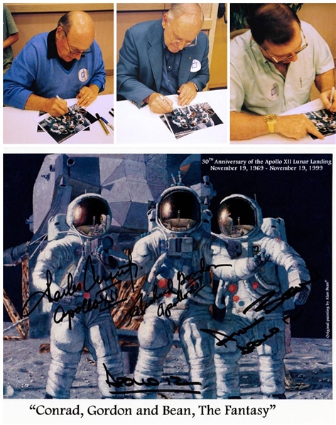 Apollo 12 Astronauts Signed Limited Edition 8x10 Photo "The Fantasy" (Third Party Guaranteed)