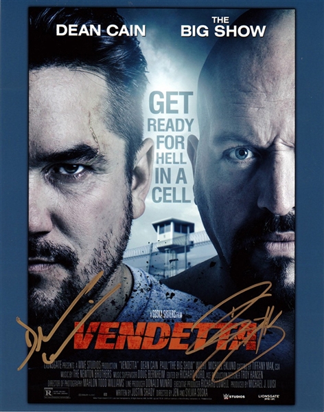 Dean Cain & The Big Show Dual Signed 8x10 From VENDETTA (Third Party Guaranteed)