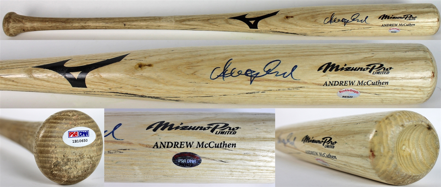 Andrew McCutchen Game Used & Signed MizunoPro Personal Model Rookie Year Bat (PSA/DNA GU 8)