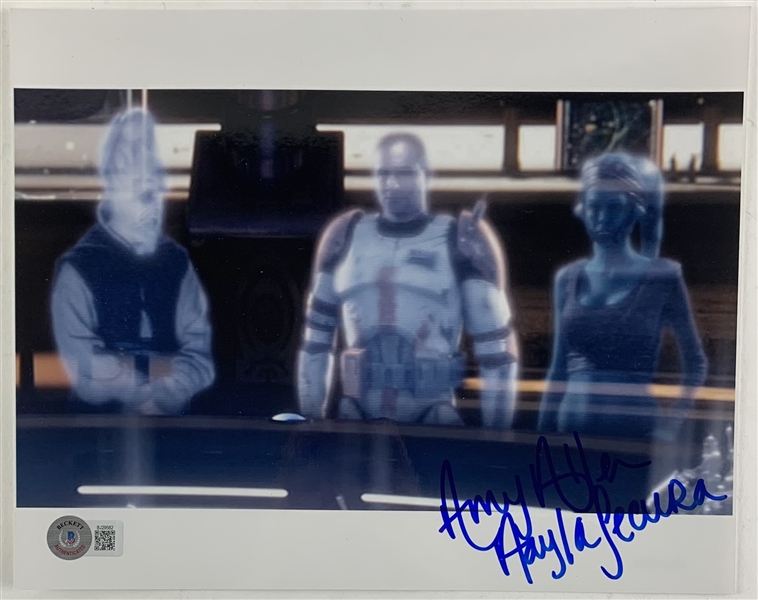 Star Wars: Amy Allen Signed 8" x 10" Aayla Secura Photo (Beckett/BAS)