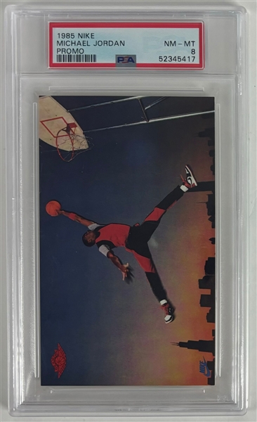 1985 Nike Michael Jordan Promotional Rookie Card (PSA NM-MT 8)