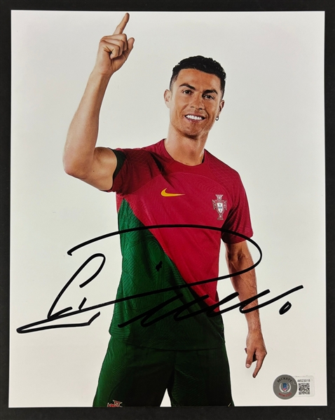 Cristiano Ronaldo Signed 8" x 10" Color Photograph (Beckett/BAS)