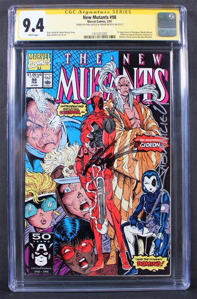 New Mutants: Rob Liefeld & Fabian Nicieza Signed Comic #98 (CGC 9.4)(CGC Encapsulated)