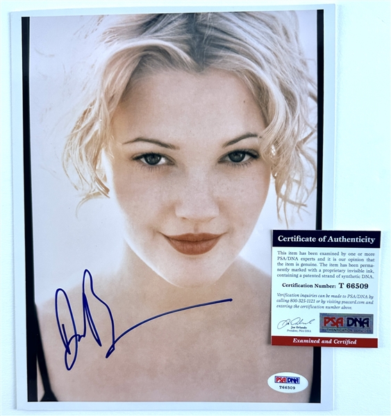 Drew Barrymore Signed 8" x 10" Color Photo (PSA/DNA)