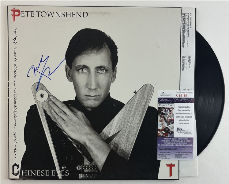 The Who: Pete Townshend In-Person Signed “Chinese Eyes” Album Record (JSA Authentication)