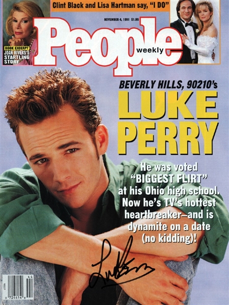 Luke Perry Signed PEOPLE Magazine Cover  from 1991 (Third Party Guarantee)
