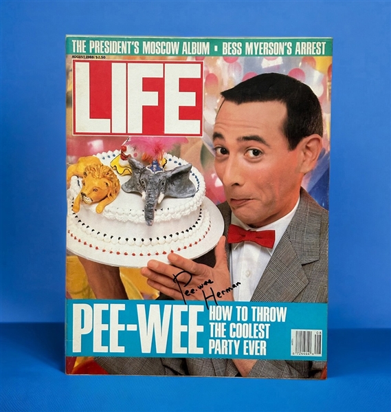 Pee Wee Herman Signed August 1988 LIFE Magazine with Proof! (JSA) 