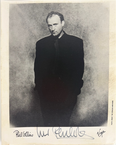 Phil Collins Signed 8" x 10" Virgin Promotional Photograph (Third Party Guaranteed)