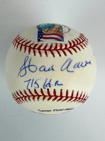 Hank Aaron Signed & "715 HR" Inscribed ONL Turner Field Baseball (301/2000)(JSA)