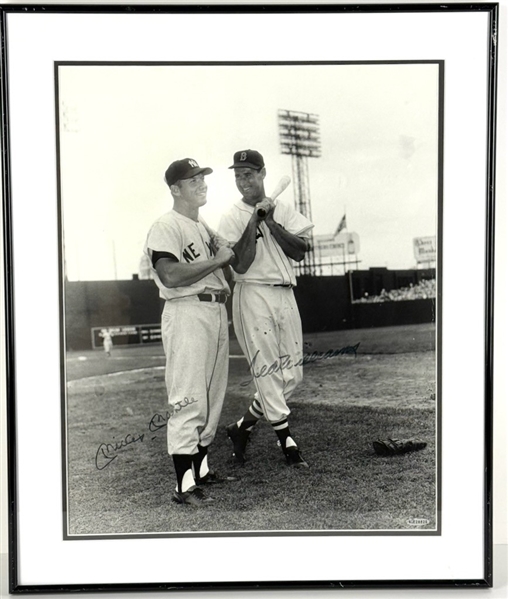 Mickey Mantle & Ted Williams Dual Signed Over-Sized 16" x 20" Photograph (Upper Deck/UDA)