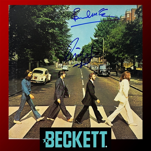 The Beatles: Paul McCartney & Ringo Starr Dual Signed "Abbey Road" Record Album (Beckett/BAS LOA)