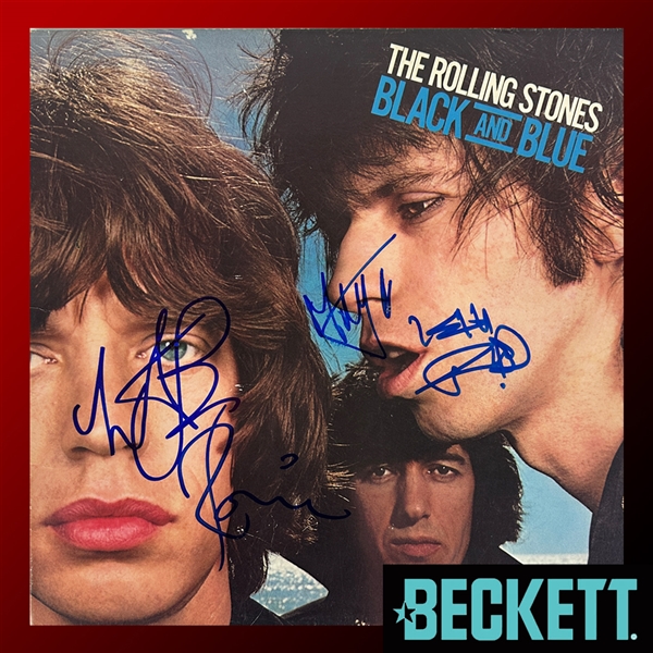 The Rolling Stones Desirable Group Signed "Black and Blue" Record Album (Beckett/BAS LOA)(ex. John Brennan Collection)