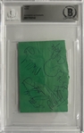 AC/DC Fully Group Signed 1978 Ticket Stub w/ Bon Scott! (5 Sigs)(Beckett/BAS Encapsulated)