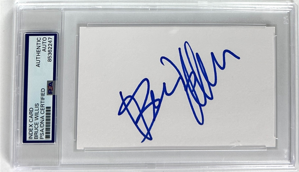 Bruce Willis Signed 3" x 5" Index Card (PSA/DNA Encapsulated)