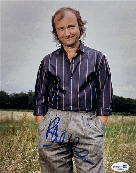 Phil Collins Signed 8" x 10" Color Photo (ACOA)