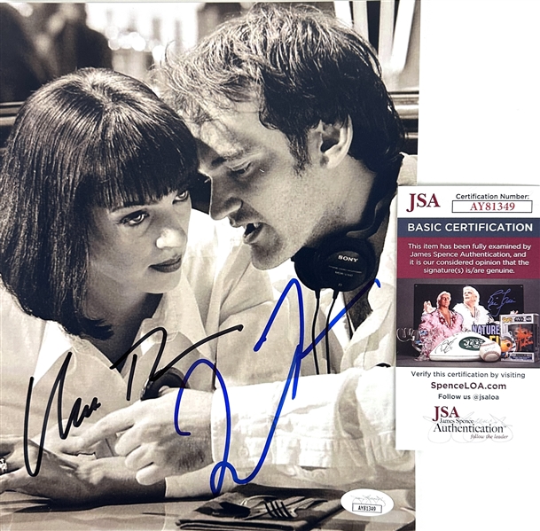 Pulp Fiction: Uma Thurman & Quentin Tarantino Signed 8" x 10" Photo (JSA COA)