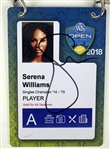 Serena Williams Personally Owned, Signed & Used Players Identification Badge from the 2018 Western & Southern Open (Beckett/BAS) 