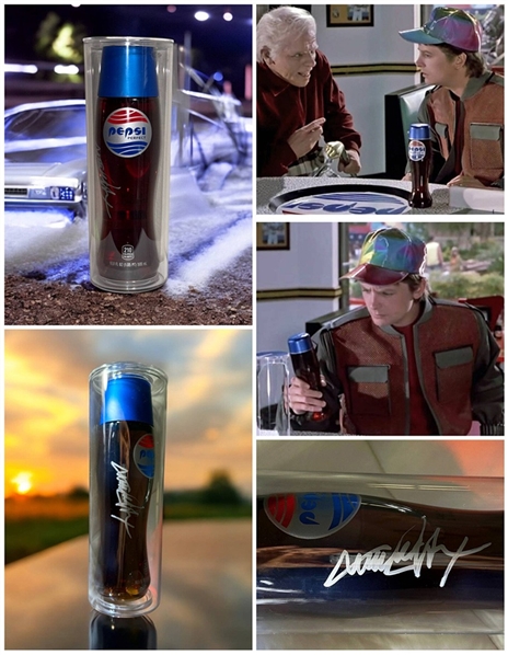 Michael J. Fox RARE Signed Back To The Future PEPSI Perfect Bottle (Celebrity Authentics) 