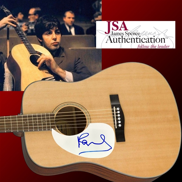 The Beatles: Paul McCartney Signed Fender Acoustic Guitar (JSA LOA)