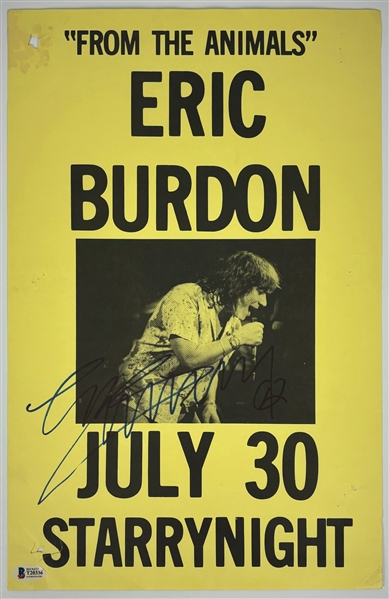 "From The Animals" Eric Burdon July 30 Starrynight Concert Poster (Beckett/BAS)