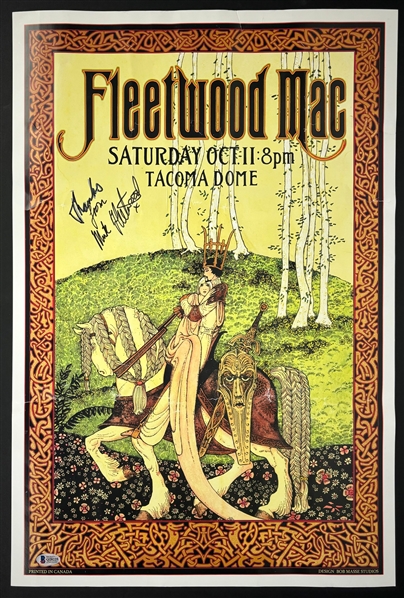 Mick Fleetwood Signed Fleetwood Mac Concert Poster - October 11, 1997 Tacoma Dome (Beckett/BAS)