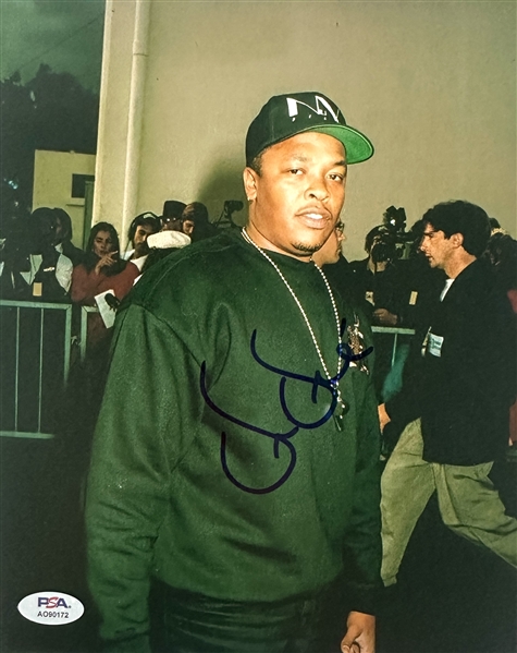 Dr. Dre Signed 8" x 10" Color Photo (PSA/DNA)