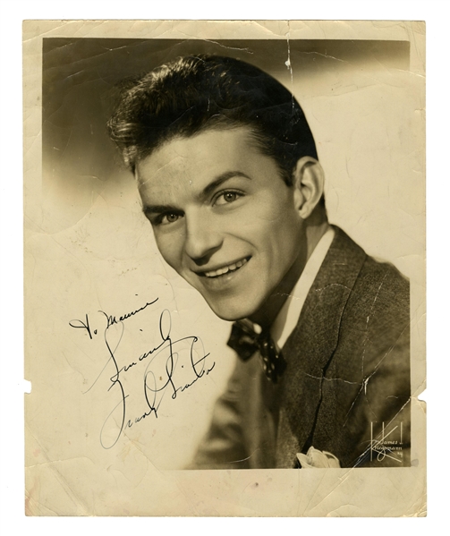 Young Frank Sinatra Signed 8" x 10" Portrait Photograph by Kriegsmann (Beckett/BAS LOA)